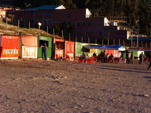 Bolivien; Copacabana; Abend am Titicacasee